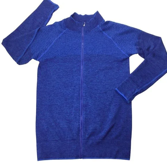 Stella Elyse Active Athletic Jacket Royal Blue Lightweight M/L Full Zip Stretch - Picture 8 of 11